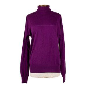 MAISON MARGIELA MM6 purple cotton blend turtleneck sweater